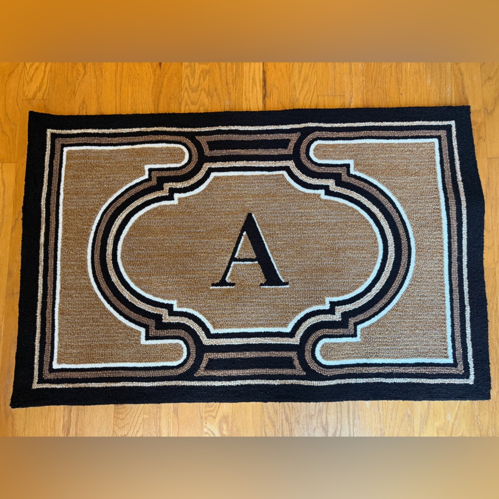 Frontgate Monogram Rug  'A' - NWOT